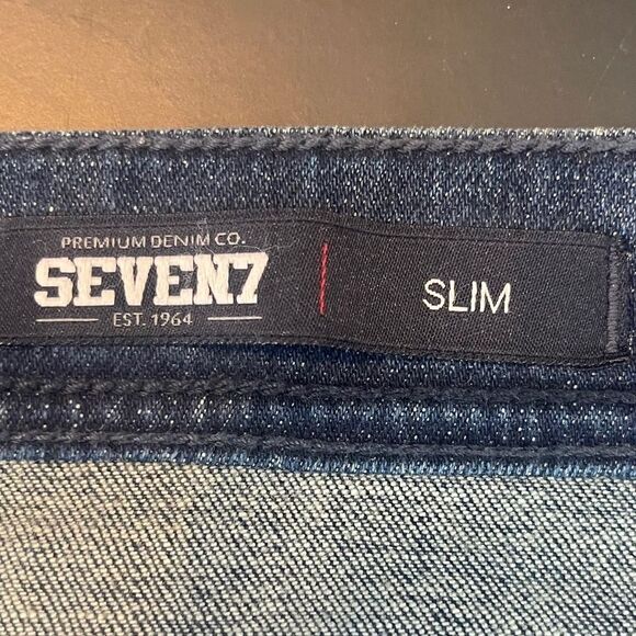 Seven7 Jeans Men's Premium Distressed Denim Slim Straight Leg Jeans Sz W36 L32 - Picture 7 of 9